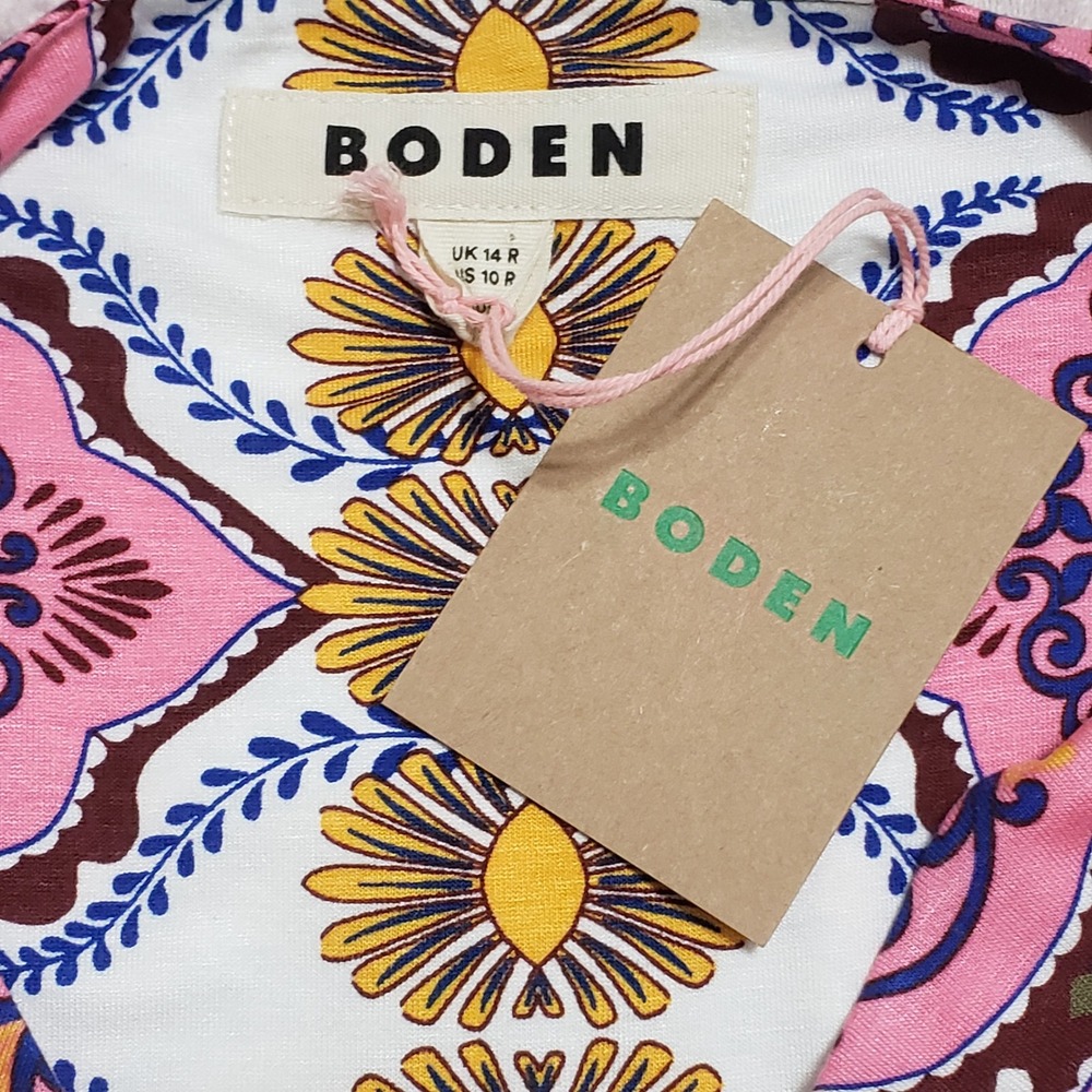 NWT Boden Antonia Maxi Dress Green Multi Oriental Garden Size US 10R - Picture 5 of 10